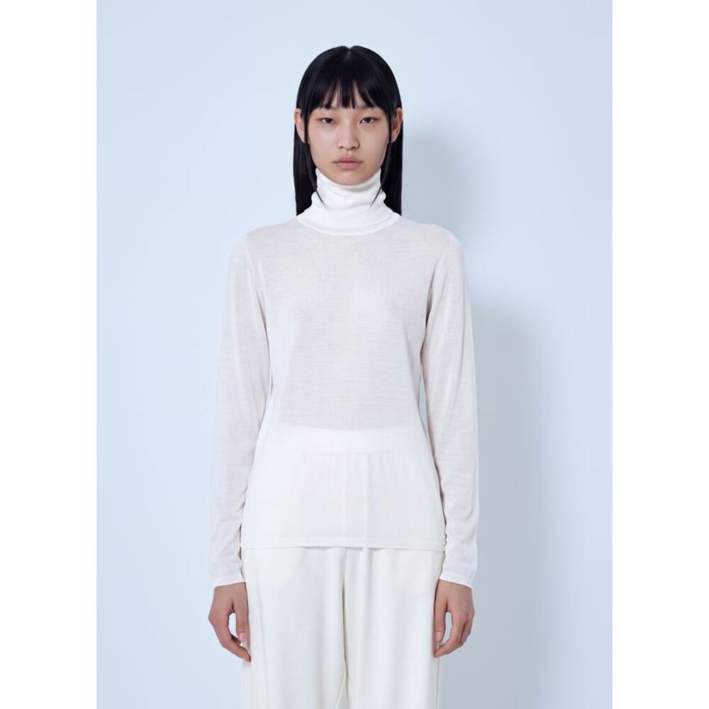 Max Mara Women Sheer Turtleneck Top